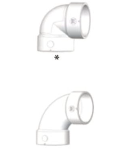 PVC DWV LR-25 Low Rise Fittings