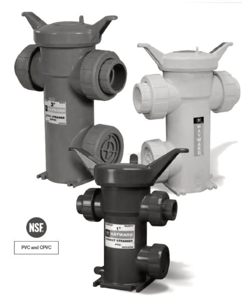 Hayward SB Series Simplex Basket Strainers 1/2″ TO 8″ PVC, CPVC, GFPP BLACK, GFPP PLATINUM AND EASTAR®